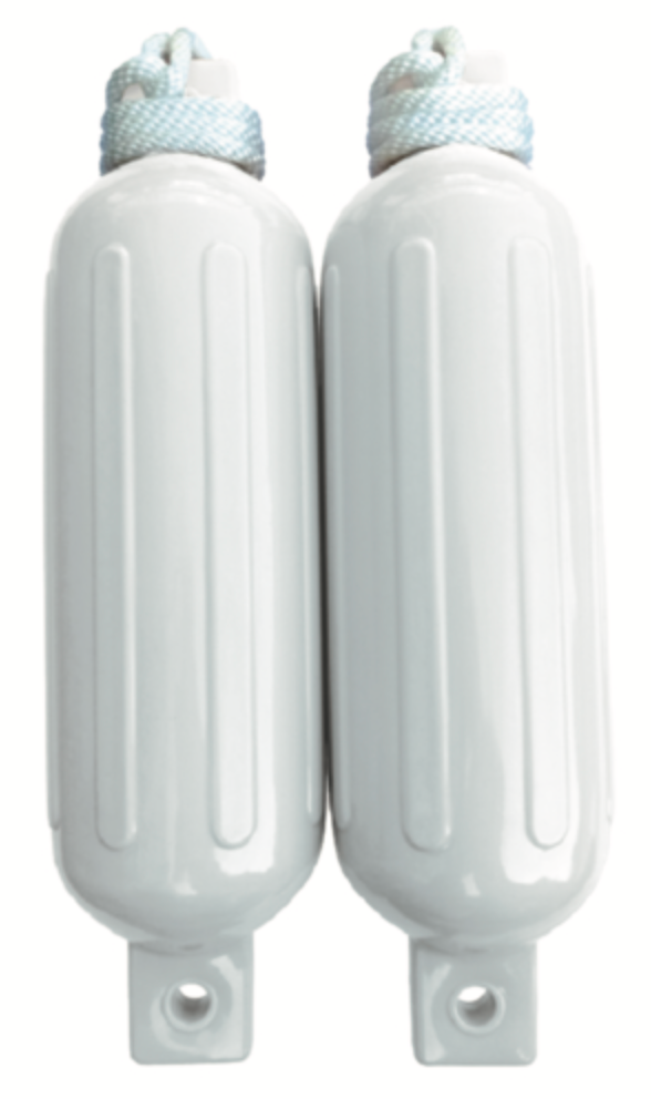 DÉFENSES EN VINYLE GONFLABLE BLANC - PACK DE 2 - 5,5"X2O"