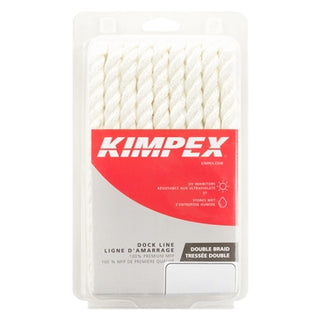 Kimpex Ligne d’amarrage torsadée à 3 brins 20' - 3/8″